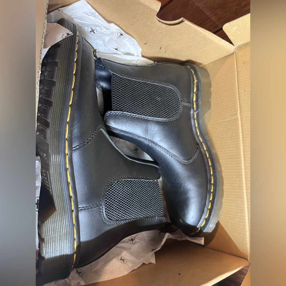Dr. Martens Black Leather Winter Boots